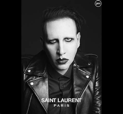 marilyn manson égérie yves saint laurent|See Marilyn Manson's Saint Laurent fashion ad .